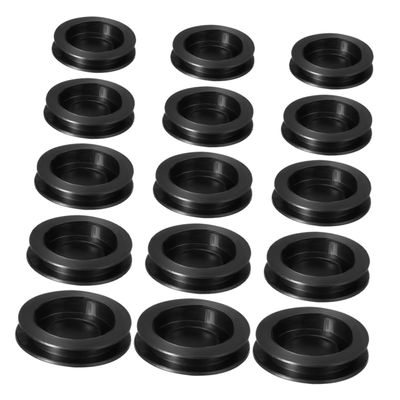 Abaodam 50pcs Rubber Piggy Bank Stoppers Storage Plugs for Saving Boxes Black Replacement Hole Covers for Money Jar Management Easy to Use