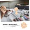 Angoily 10Pcs Unfinished Wooden Mushroom Models for Boys and Girls Painting DIY Craft Decor for Home and Garden for Preschool Learning and Miniature Scenes view 4