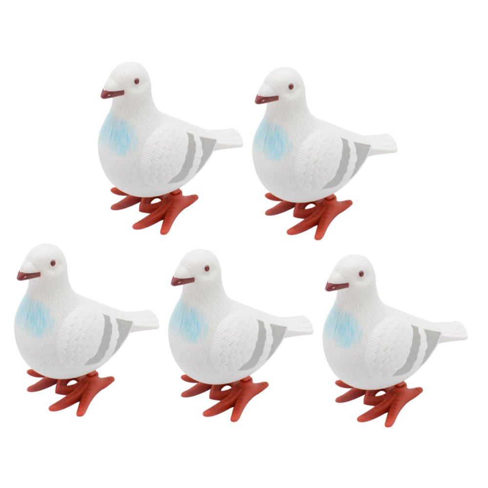 LRXIYODE 5pcs Wind-up Pigeon Toys Clockwork Bird Playthings Simulation Toys for Boys and Girls