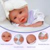 18.5in Full Silicone Reborn Baby Dolls Hand Painted Lifelike Weighted Doll Realistic Soft Newborn Girl Babies Silicone Full Body Not Vinyl for Ages 3+ view 3