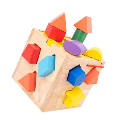 BESPORTBLE 1 Set Portable Shape Matching Blocks Intelligence Box Plaything for Enhances Hand Eye Coordination Observation Skills Convenient Storage Box for Early Education