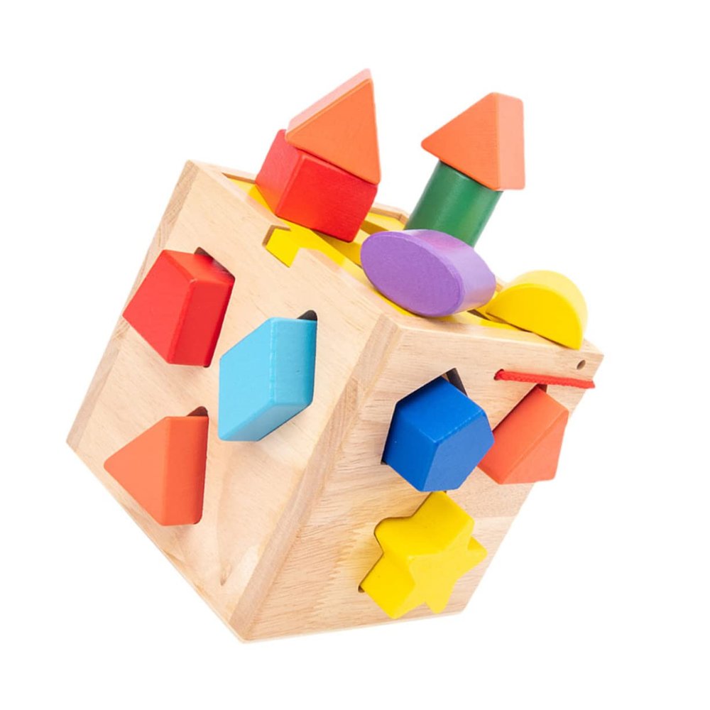 BESPORTBLE 1 Set Portable Shape Matching Blocks Intelligence Box Plaything for Enhances Hand Eye Coordination Observation Skills Convenient Storage Box for Early Education