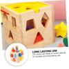 BESPORTBLE 1 Set Portable Shape Matching Blocks Intelligence Box Plaything for Enhances Hand Eye Coordination Observation Skills Convenient Storage Box for Early Education view 3