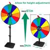 24 Inch Heavy Duty Spinning Prize,Ajustable 34"-61" Height Spinning Wheel for Prizes,12 Slots & Dry Erase Marker & Eraser for Carnival,Wheel of Fortune Game Carnival & Engaging Home Parties,Tradeshow view 2