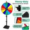 24 Inch Heavy Duty Spinning Prize,Ajustable 34"-61" Height Spinning Wheel for Prizes,12 Slots & Dry Erase Marker & Eraser for Carnival,Wheel of Fortune Game Carnival & Engaging Home Parties,Tradeshow view 4