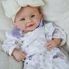 18.5in Full Silicone Reborn Baby Dolls Hand Painted Lifelike Weighted Doll Realistic Soft Newborn Girl Babies Silicone Full Body Not Vinyl for Ages 3+ view 2