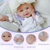 18.5in Full Silicone Reborn Baby Dolls Hand Painted Lifelike Weighted Doll Realistic Soft Newborn Girl Babies Silicone Full Body Not Vinyl for Ages 3+ view 3