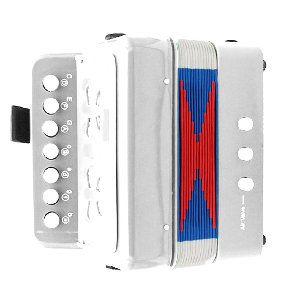 Children Mini Accordion - Toddler Button Accordion, Beginner Toy | Portable 7 Keys Button Small for Beginners, Boys And Girls Age 3+, Birthday Gift