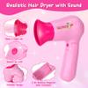VGOFUN Toddler Vanity Hair Salon Toys for Girls, 27pcs Beauty Salon Playset Kids Pretend Makeup Mini Dressing Table Toy with Mirror & Light, Hairdryer and Styling Accessories Girls Gift for Christmas view 3