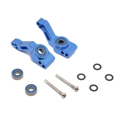 jnxwenu Alloy Rear Hub Carrier (L/R) for 1/10 for Tra-xxas for SLA-sh 2WD RC Car Upgrade Accessories(Blue with Bearing)