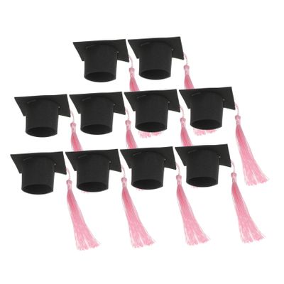 ORFOFE Graduation Party Cake Decoration Mini Doctoral Cap Cupcake Toppers Stylish Cap Cake Ornaments for Festive Celebrations Easy to Store and Use