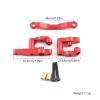 jnxwenu Steering Cup Gearbox Cover Suspension A-arm Steering Group Aluminum for ARR-ma 1/14 Mini for Mo-jave for Grom Upgrade toysCar Accessories(Black Set) view 3