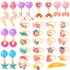 Adjustable Kids Jewelry for Girls in Box, No Duplication Clip on Earrings, Pretend and Dress Up Jewelry for Toddler Age 3-4, Princess Party Favors, Birthday Gifts for 3 4 5 6 7 8 9 Year Old Girls view 1