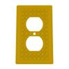 Building Brick Light Switch Cover Plate - Compatible with Standard Construction Blocks - Single Outlet Wall Plate (Sunflower Yellow) view 1