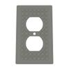 Building Brick Light Switch Cover Plate - Compatible with Standard Construction Blocks - Single Outlet Wall Plate (Slate Gray Sparkle) view 1