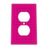 Building Brick Light Switch Cover Plate - Compatible with Standard Construction Blocks - Single Outlet Wall Plate (Magenta) view 1