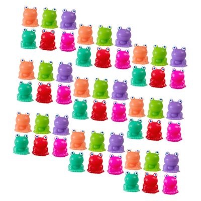 Abaodam 60pcs Miniature Resin Frog Decorations Glow in Dark Realistic Frog Figurines for Home Office Decor