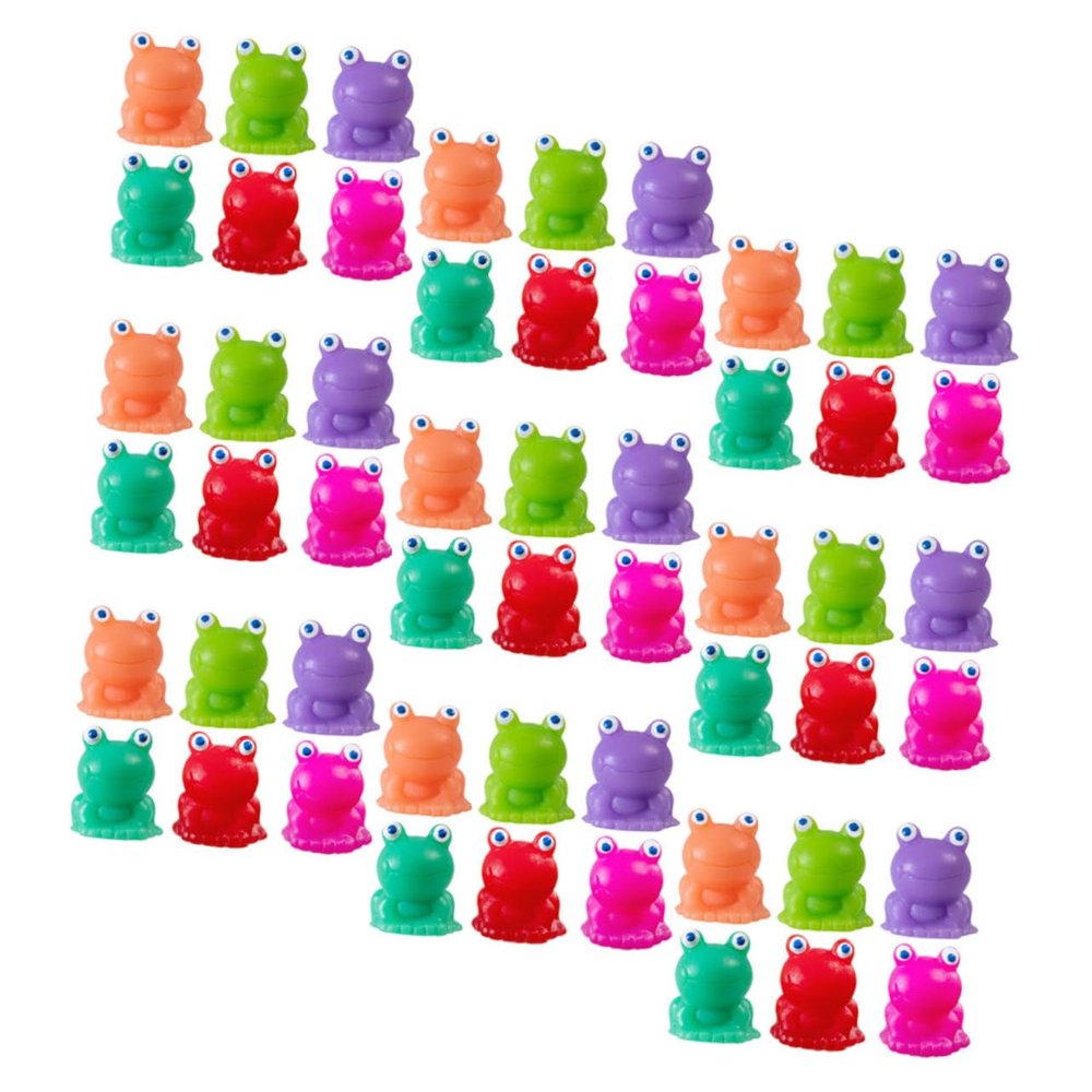 Abaodam 60pcs Miniature Resin Frog Decorations Glow in Dark Realistic Frog Figurines for Home Office Decor