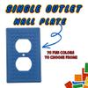 Building Brick Light Switch Cover Plate - Compatible with Standard Construction Blocks - Single Outlet Wall Plate (Silver) view 2