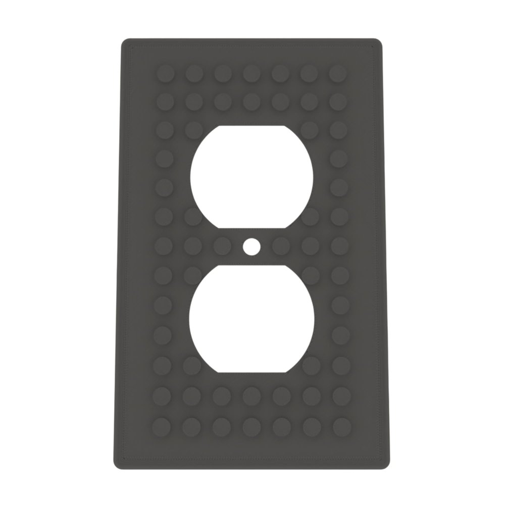 Building Brick Light Switch Cover Plate - Compatible with Standard Construction Blocks - Single Outlet Wall Plate (Onyx Black Sparkle)