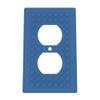 Building Brick Light Switch Cover Plate - Compatible with Standard Construction Blocks - Single Outlet Wall Plate (Cobalt Blue Metallic) view 1