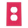 Building Brick Light Switch Cover Plate - Compatible with Standard Construction Blocks - Single Outlet Wall Plate (Pink) view 1