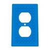 Building Brick Light Switch Cover Plate - Compatible with Standard Construction Blocks - Single Outlet Wall Plate (Cyan) view 1