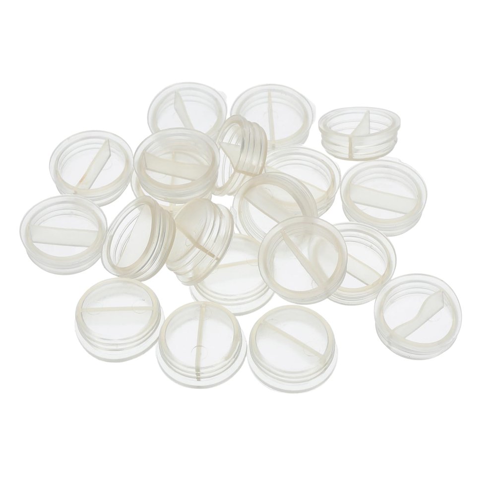 MUCKLILY 20pcs Money Saving Box Bottom Plug Transparent Round Hole Cover Replacement for Piggy Banks Childproof and Easy to Install Stoppers for Secure Savings