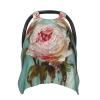 3 Pale Pink Cabbage Roses Car Seat Covers for Babies, Infant Car Seat Canopy, Mom Nursing Breastfeeding Covers, Warm Carseat Canopy for Newborn view 1