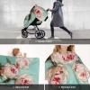 3 Pale Pink Cabbage Roses Car Seat Covers for Babies, Infant Car Seat Canopy, Mom Nursing Breastfeeding Covers, Warm Carseat Canopy for Newborn view 4