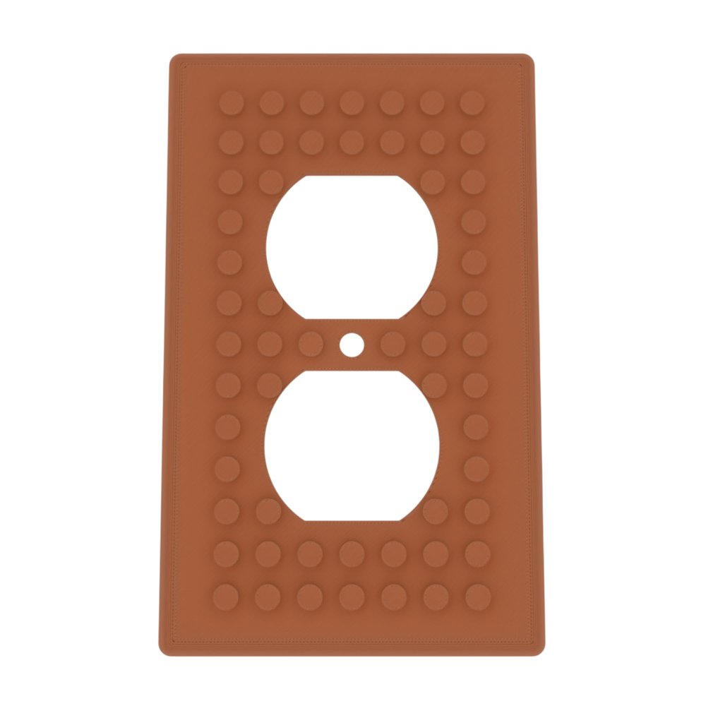 Building Brick Light Switch Cover Plate - Compatible with Standard Construction Blocks - Single Outlet Wall Plate (Copper Brown Metallic)