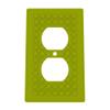 Building Brick Light Switch Cover Plate - Compatible with Standard Construction Blocks - Single Outlet Wall Plate (Bright Green) view 1
