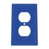 Building Brick Light Switch Cover Plate - Compatible with Standard Construction Blocks - Single Outlet Wall Plate (Blue) view 1