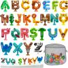 26PCS Suction Bath Toys Mold-Free | Bathtub Letters & Animal Sensory Toys with Shark Storage Organizer for Toddlers | Education Games | No Hole Silicone ABC Alphabet Learning Toys for Kids Ages 3-5 view 1