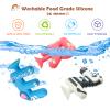 26PCS Suction Bath Toys Mold-Free | Bathtub Letters & Animal Sensory Toys with Shark Storage Organizer for Toddlers | Education Games | No Hole Silicone ABC Alphabet Learning Toys for Kids Ages 3-5 view 2