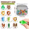 26PCS Suction Bath Toys Mold-Free | Bathtub Letters & Animal Sensory Toys with Shark Storage Organizer for Toddlers | Education Games | No Hole Silicone ABC Alphabet Learning Toys for Kids Ages 3-5 view 3