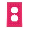 Building Brick Light Switch Cover Plate - Compatible with Standard Construction Blocks - Single Outlet Wall Plate (Hot Pink) view 1