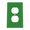Building Brick Light Switch Cover Plate - Compatible with Standard Construction Blocks - Single Outlet Wall Plate (Mistletoe Green) view 1