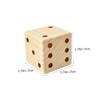 BESPORTBLE 2Pcs Large Wooden Dice Round Corner Dot Dice for Table Games DIY Crafts Safe Gaming Accessory for Adults for Home Party Entertainment view 2