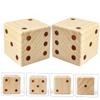 BESPORTBLE 2Pcs Large Wooden Dice Round Corner Dot Dice for Table Games DIY Crafts Safe Gaming Accessory for Adults for Home Party Entertainment view 4