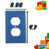 Building Brick Light Switch Cover Plate - Compatible with Standard Construction Blocks - Single Outlet Wall Plate (Cocoa Brown) view 3