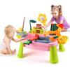 DFDKDJDU 2026 Upgraded Water Table for Toddlers 1-3, Water Table for Kids Ages 4-8 with Pump, Play Sink with Running Water, Kitchen Sink for Toddlers, Fishing Game and Outside Sensory Toys view 1