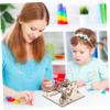 HONMEET 1Set Wooden Marble Run Puzzle DIY Track Bead Game for Enhances Hand Eye Coordination Creative Thinking Safe Educational Plaything view 3