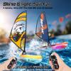DEERC 2 Pack Remote Control Boat for Kids,2.4Ghz RC Sailboat with LED Lights for Pools,Lake and Bathtub,Summer Outdoor Water Toys Never Capsize Gift for Kids Boys Girls view 2