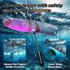 DEERC 2 Pack Remote Control Boat for Kids,2.4Ghz RC Sailboat with LED Lights for Pools,Lake and Bathtub,Summer Outdoor Water Toys Never Capsize Gift for Kids Boys Girls view 3
