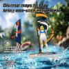 DEERC 2 Pack Remote Control Boat for Kids,2.4Ghz RC Sailboat with LED Lights for Pools,Lake and Bathtub,Summer Outdoor Water Toys Never Capsize Gift for Kids Boys Girls view 4
