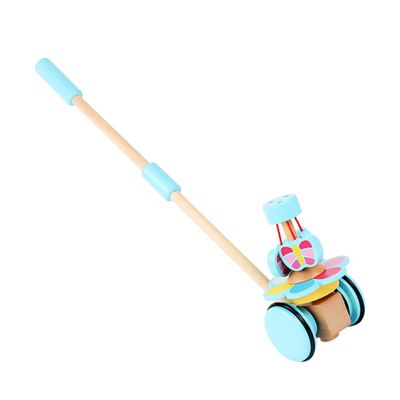 BESPORTBLE 1Pc Trolley Educational Plaything Adjustable Push Cart for Non Slip Handle Cartoon Design Easy Assembly Great Present for Learning Activities Random Color