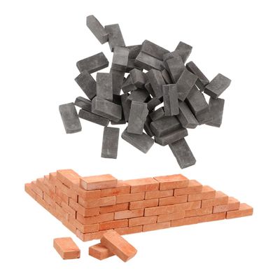 HANABASS 100 Pcs Scale Fairy Garden Wall Brick DIY Sand Table Building Supplies