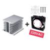 1pcs H-110 Heat Dissipator heatsink with 80 * 80 * 25mm 220VAC axial Flow Fan for 3 Phase Solid State Relay SSR DA AA 10A 25A 40A 60A(H-110 and Fan 220VAC) view 2