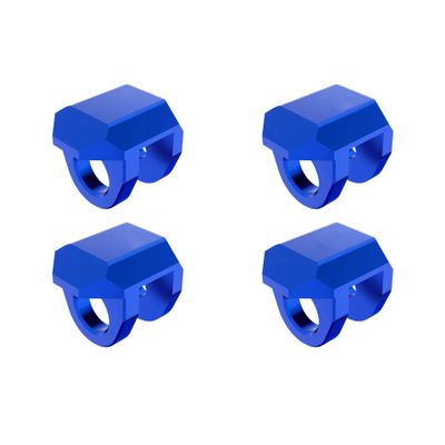 JOYSOG Metal Shock Cap for Arrma 1/18 Granite Grom/ 1/14 Typhon Grom/ 1/16 Mojave Grom RC Anti-Collision Protector Absorber Caps (Blue)